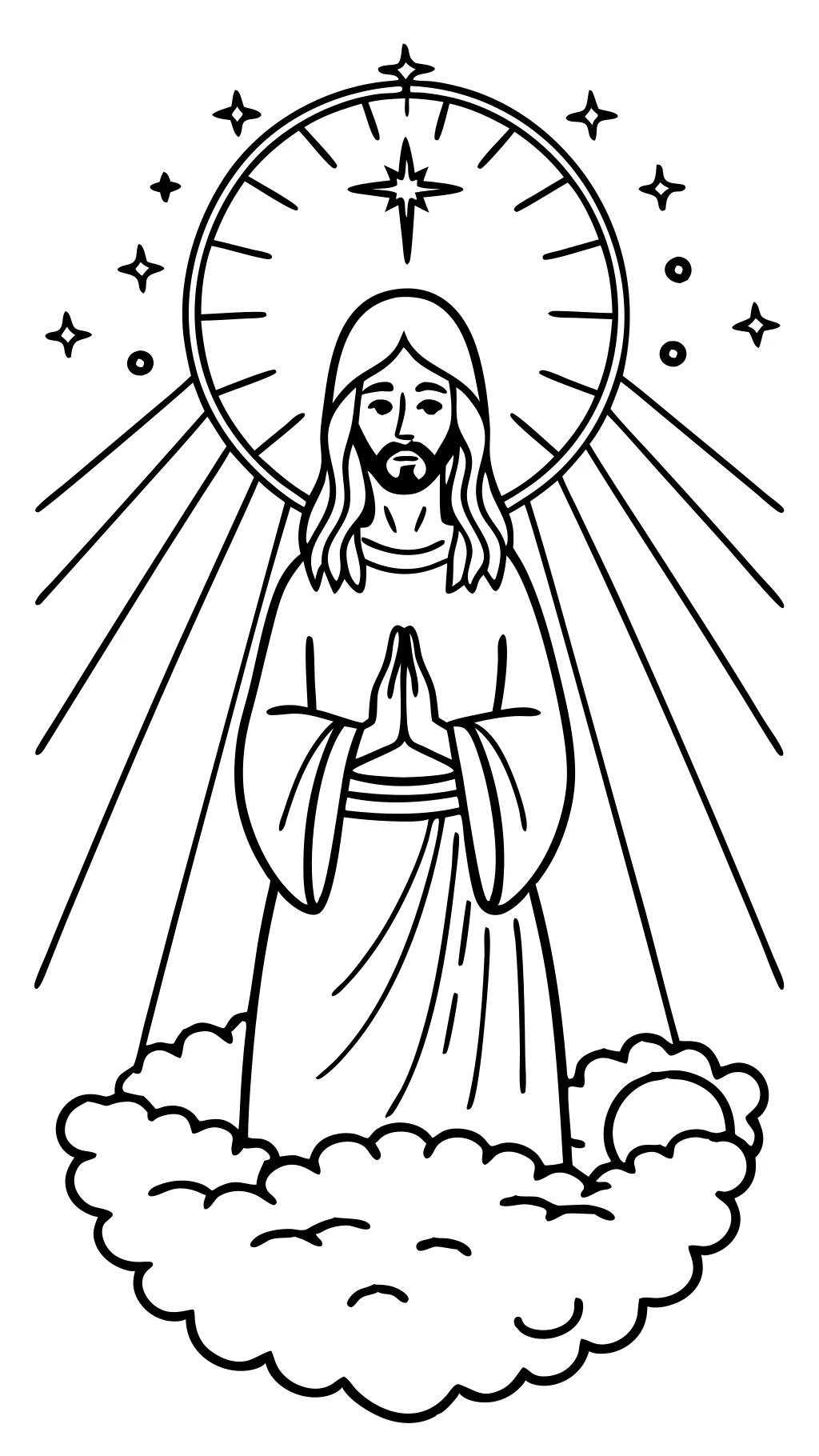 jesus light of the world coloring page